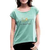Der Kleine Prinz Im Rosengarten Frauen T-Shirt mit gerollten Ärmeln, S, M