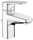 GROHE Europlus | Badarmatur - Einhand-Waschtischbatterie, mit herausziehbarerem Auslauf und Zugstange | S-Size | chrom | 33155002