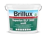 Brillux 10 L. Superlux ELF 3000 Weiß stumpfmatt, hochwertige, sehr gut deckende Innendispersion mit langer O