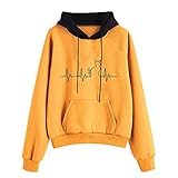 JJggsi4 Pferde Geschenk und Reiten Zubehör - Herzschlag Pferd - Damen Hoodie und Kapuzenpullover für Frauen Motorräder - Herzschlag Motorrad - Hoodie zweifarbig und Kapuzenpullover für D