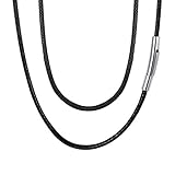 FaithHeart Damen Lederkette Halskette Kunstleder Jungen Lederband Kette Kunstleder Kette für Anhänger, 45