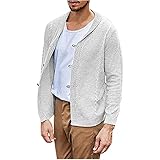 Herren Bekleidung Verkauf Verkauf Clearance Herren Casual Einfarbig Leder Knopf Cardigan Jacke Gentleman Warm Herren Polo Rugby Hemden Patchwork Tops Größe S-XXXXXL, weiß1, L