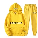 RISIYGJ Fashion Essential Hip Hop Trainingsanzug für Unisex Erwachsene Trendy Sweatsuit Langarm Hoodies mit Hosen Set, 21, L