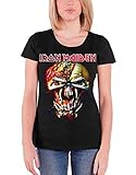 Iron Maiden Damen, T-Shirt, Final Frontier Big Head, Schwarz (Black), 36