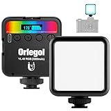 Orlegol LED Videoleuchte, LED Videolicht RGB mit Eingebautem Akku, Mini Dimmbare LED Video Licht Flächenlicht 2500K-9000K, Kamera Licht Dauerlicht, Tragbar LED Fotolicht für DSLR Camcorder Smartp