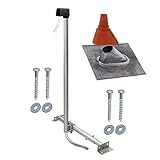 SkyRevolt Aufdachsparrenhalter SAT TV Dachsparrenhalter 120cm Mast Halterung für Satellitenschüssel | Antennen Dachmontage S