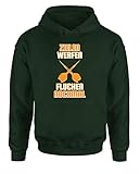 Zielen Werfen Fluchen Nochmal Hoodie Unisex Dart Spruch T-Shirt Dart Teamshirt, Grün, Größe: Larg