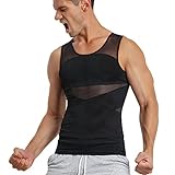 CHUMIAN Herren Unterhemd Shapewear Workout Tank Tops limming Body Shaper Unterhemd um Gynäkomastie zu versteck