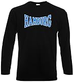 World-of-Shirt Herren Longsleeve T-Shirt Hamburg Fussball Ultras Hansestadt|XL