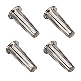 4 Stück Verstellbare Möbelbeine,Möbelfüße aus Zinklegierung,DIY Schrankfüße Sofafüße,Metall Tischbeine mit Schrauben und Schutzfüßen,Ersatz Für TV-Schrank,Couchtisch,Schubladen (12cm/4.7in,Brushed)