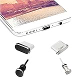 OOTSR Anti-Staub-Stecker Caps kompatibel für Typ C Ladeanschluss und Kopfhöreranschluss, Anti-Staub-Stecker für Typ C-Geräte wie Samsung Galaxy Note 8/9/S9/S9+/S10/S10+/HTC U11 /U11+/OnePlus 5/5T/6/6T