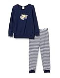 Schiesser Kinder Jungen langer Schlafanzug- Organic Cotton, Blau, 104