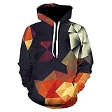 QTJY Geometrische 3D-gedruckte Hoodies, Herren- und Damen-Sweatshirts, lockere Casual Fashion Sportswear-Pulloverjacken C 4XL