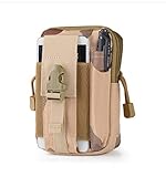 Egurs Taktische Gürteltasche | Universal Outdoor EDC Militär Holster Wallet Wallet Pouch Handytasche mit Reißverschluss für iPhone 8 7 6 s Plus Samsung Galaxy S9 S7 LG HTC und mehr Sand Tarnung