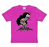 Logoshirt - TV - Der kleine Maulwurf - T-Shirt Kinder Mädchen - pink - Lizenziertes Originaldesign, Größe 104/116, 4-6 J