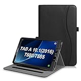 Fintie Hülle für Samsung Galaxy Tab A 10,1 Zoll T580N / T585N 2016 Tablet - Multi-Winkel Betrachtung Schutzhülle Cover Case mit Dokumentschlitze, Standfunktion, Auto Wake/Sleep Funktion, Schw