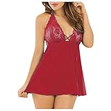 Geilisungren Sexy Dessous Für Damen üBergröße Kleidung Nachthemd Frauen Sexy Set Schlafanzug BH Und Slip Set Unterwäsche Für Damen Für Sexy Nachtwäsche Reizwäsche Negligee Babydoll Ouvert Nachtk