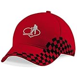 Natshop2000 Wandern Sport Freizeit Bestickte Logo Baseball Cap Mütze - KN 1 038 ROT VI