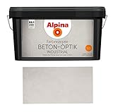 Alpina Farbrezepte Beton-Optik Industrial, Struktur-Farbe für cooles Beton-Design, Hellg