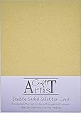 Craft Artist Doppelseitige Glitzerkarton, A4, 250 g/m², fusselfrei, Verwendung mit Cricut, Brother, Silhouette, für Papierbastelarbeiten, Geburtstagsdekoration, Schreibwaren, Gold (10 Stück)