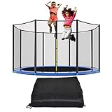 LUOWAN Trampolin Netz 305 8 Stangen,Trampolin Netz 120|140|150|183|244|305|366|427 6/8 Stangen,Gartentrampolin Ersatznetz Für,Netz Außenliegend,Ersatzteil Reißfest,UV-beständig 305cm(10FT)/8 Stang