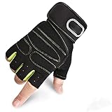ZLKZZQ Herren Gym Handschuhe Half Finger Fahrradhandschuhe Pro Fitness Gewichtheben Bodybuilding Training Sport Übung Workout Bike Handschuhe -a27-M