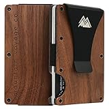 Mountain Voyage Co - Minimalistisches Kreditkartenetui für Herren., Walnussholz, extra small, M