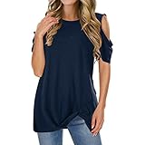 T Short Damen Top Weit Geschnitten Langarmshirt Damen T Shirt Sexy Tshirt Damen Durchsichtiges Oberteil Damen Pullover Shirt Bedrucken Blusen Leinen Tunika D