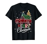 Merry Christmas Büffel-LKW-Baum, rot kariert, für Herren T-S