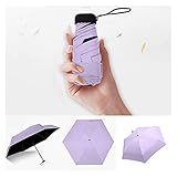 WULOVEMI Ballon flach Leichter Regenschirm Kleiner frischer Sonnenschirm zusammenklappbarer Sonnenschirmmini-Regenschirm Nicht automatische Unisex-Regenschirm-Party (Farbe: rot) (Color : Purple)