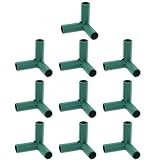 10 Stück Steckverbinder Rohrverbinder Verbindungsstücke, PVC Eckverbinder, für Gewächshäuser Rahmen Regale, Verbindungsstücke für Gewächshausrahmen, 16 mm, PVC-Befestigung, robuste Verb