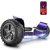 GeekMe Hoverboard 8,5 Zoll Elektro Scooter mit Bluetooth,APP, E-Scooter leistungsstarker LED-Motorbeleuchtung für Erw