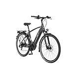 FISCHER Herren - Trekking E-Bike VIATOR 5.0i, Elektrofahrrad, schiefergrau matt, 28 Zoll, RH 50 cm, Brose Drive C Mittelmotor 50 Nm, 36 V Akku im R