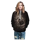 WalGRHFR Kapuzenpullover Herren und Damen Paar Outfit mit Kapuze Pullover 3D Gedruckter Hoodies Casual Lose Sweatshirt Mode Kapuzenjacke Herbst Winter Blusenoberteile Unisex Sweatjack