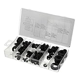 Yulakes 180pcs Gummi Tüllen Sortiment Kit Elektrischer Leiter Dichtungsring Satz für Draht, Stecker und Kab