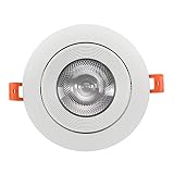 FAZRPIP LED-Einbaustrahler Decke 15W 20W Mini-Downlights Weißer Deckenspot Downlight für Küche Schlafzimmer Augapfel Retrofit Spotlight Einfache Retrofit-Installation - Kein F