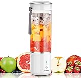 Smoothie Maker, Kollea 420ML Personal Mini Blender,USB Wiederaufladbarer Entsafter Mixer,Elektrischer Smoothie Entsafter mit 6 Klingen für Milch Shake Smoothie,Smoothie Maker für Zuhause,Büro,R