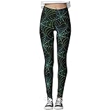 QTJY Leggings mit Kürbisstreifen-Print, stylische Jogginghose mit Totenkopf, Nahtlose Stretch-Yogahose mit hoher Taille MM