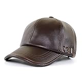 Ueither Baseball-mütze Herren Verstellbar Baseball Kappe PU L