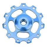 FOLOSAFENAR Mountainbike-Führungsrad, Aluminiumlegierung Leichtes Fahrrad-FührungsradFahrrad-Umwerferrolle Robust für Mountainbike(Blau)