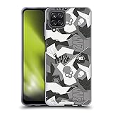 Head Case Designs Offiziell Offizielle Activision Call of Duty Warzone Schwarz Weiß Camou Muster Soft Gel Handyhülle Hülle kompatibel mit Samsung Galaxy A12 (2020)