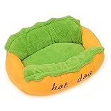 Delisouls Hot Dog Bett, große Hunde-Liege Bett Zwinger Matte Weiche PP Baumwolle Haustier Welpen Warm Weich Bett Haushalt für H