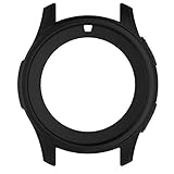 AWADUO Für Samsung Galaxy Watch 46mm Silikon Schutzhülle Hülle, Smartwatch Schutzhülle Für Samsung Galaxy Watch Smartwatch 46mm/ Samsung Gear S3 Frontier SM-R760, weich und robust(Silikon Schwarz)