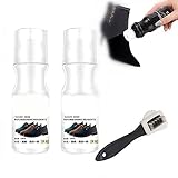 TTCPUYSA 2pcs Suede Color Repair Agent,Suede & Nubuck Renovator,Instant Shine Shoe Polish,Suede Dye for Shoes Color Repair, Refurbish（100ml） (Colorless)