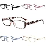 Yuluki Lesebrille für Damen und Herren Blaulichtfilter 5er Pack Leichte Computerleser,Anti Augenbelastung/Blendung 1.75