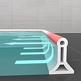 Faltbarer Wasserdampf, biegsame Silikon-Wasserblockierungsstreifen, trockene und nasse Trennung, Wassersperre für Badezimmer, Küche, Spüle (weiß, 160 cm)