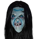 Hexen Maske aus Latex Hexenmaske The Ring Halloween Vampir Vollkopf Geist Vollmaske Cosplay