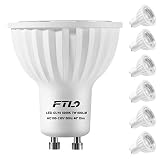 LED GU10 Kaltweiss Lampe, 7W 600LM Dimmbar LED Birne, Ersatz für 60W Halogenlampen, 5000K Kaltweiß Spot LED Leuchtmittel, 40 ° Ausstrahlungswinkel Glühbirnen, AC220-240V, 6er Pack