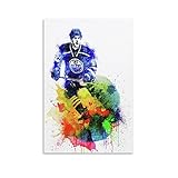 Connor McDavid Aquarell-Poster, klassisches Eishockey-Vintage-Poster, Leinwanddruck, Wandkunst, Retro, dekoratives Gemälde für Zuhause, Schlafzimmer, Wohnzimmer, Dekoration, 30 x 45