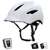 Fahrradhelm für Herren, Damen, Jungen & Mädchen I Mit per USB-aufladbarem LED-Licht I Reflektierende Gurtbänder für mehr Sicherheit I Leichter Stadt-Fahrradhelm I Größe 54-58 (M) & 58-61 (L)